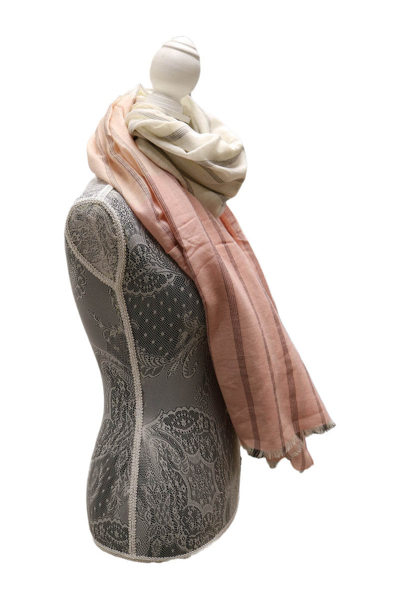 Home&Manor 100% Cotton and Polyester Scarf, Wrap, Throw, Shawl