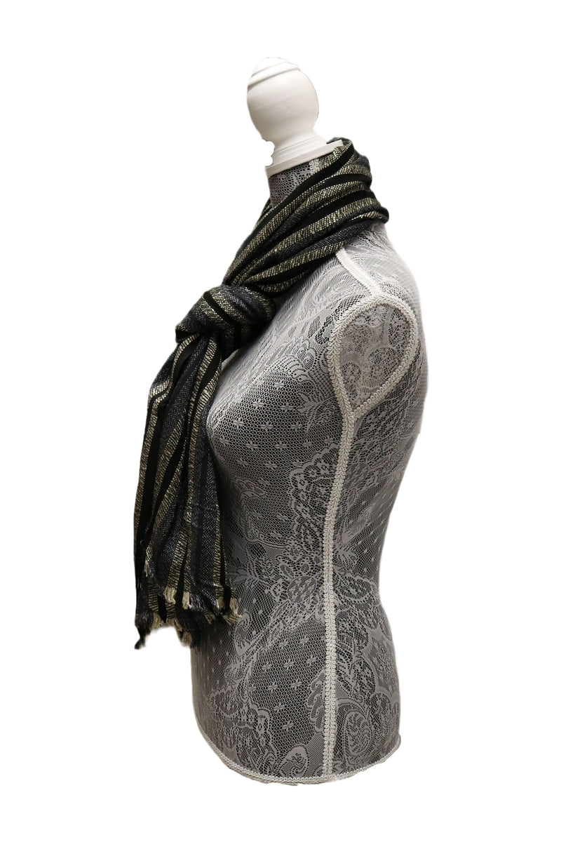 Home&Manor 100% Cotton and Polyester Scarf, Wrap, Throw, Shawl