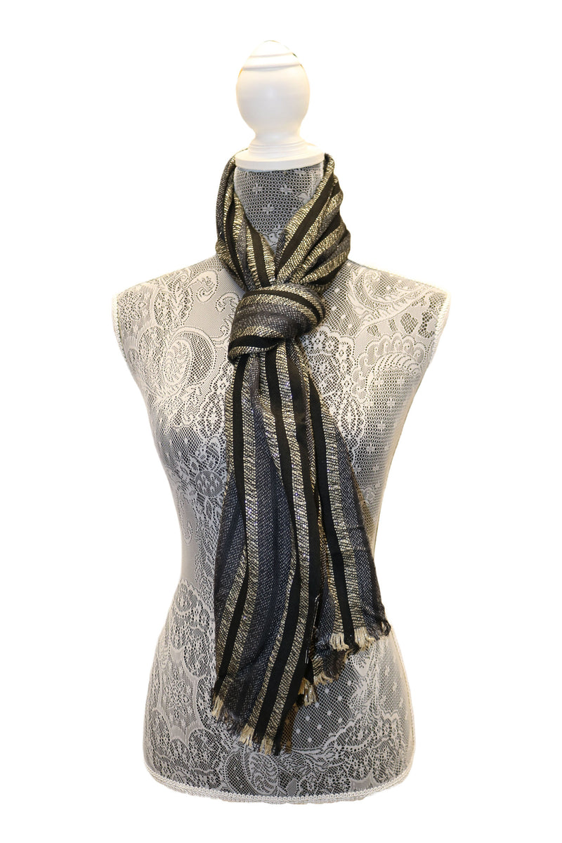 Home&Manor 100% Cotton and Polyester Scarf, Wrap, Throw, Shawl