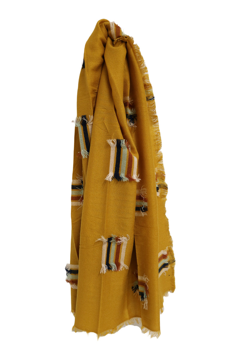 Home&Manor 100% Cotton and Polyester Scarf, Wrap, Throw, Shawl