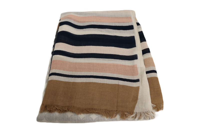 Home&Manor 100% Cotton and Polyester Scarf, Wrap, Throw, Shawl