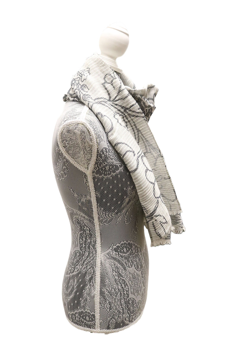 Home&Manor 100% Cotton and Polyester Scarf, Wrap, Throw, Shawl