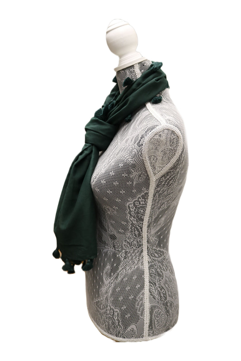 Home&Manor 100% Cotton and Polyester Scarf, Wrap, Throw, Shawl