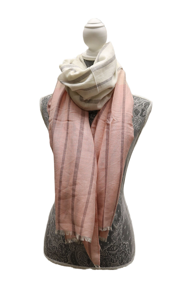 Home&Manor 100% Cotton and Polyester Scarf, Wrap, Throw, Shawl