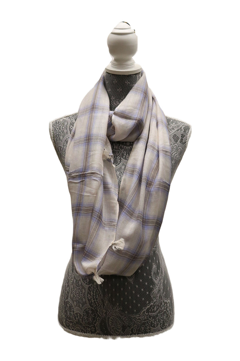 Home&Manor 100% Cotton and Polyester Scarf, Wrap, Throw, Shawl