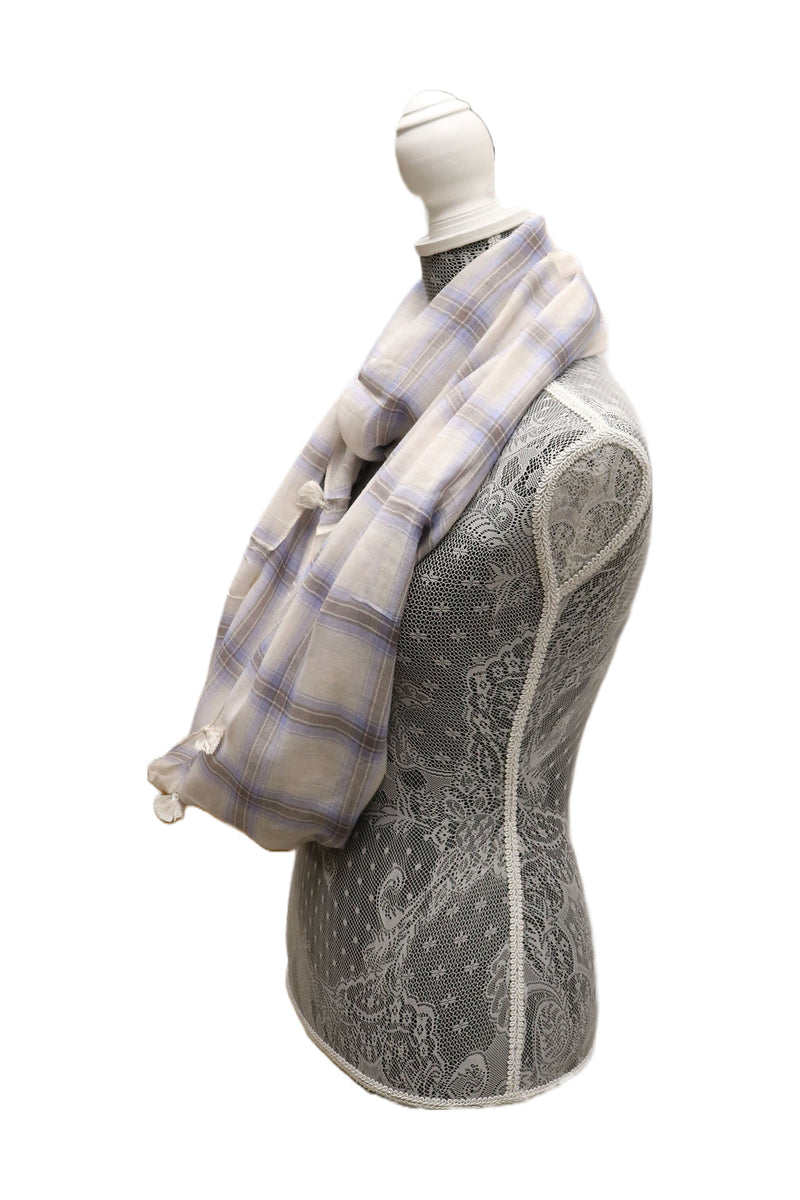 Home&Manor 100% Cotton and Polyester Scarf, Wrap, Throw, Shawl