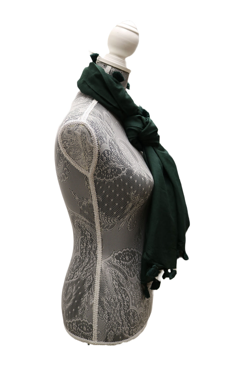 Home&Manor 100% Cotton and Polyester Scarf, Wrap, Throw, Shawl