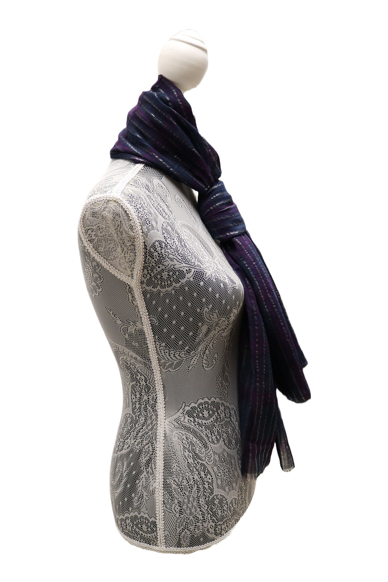 Home&Manor 100% Cotton and Polyester Scarf, Wrap, Throw, Shawl