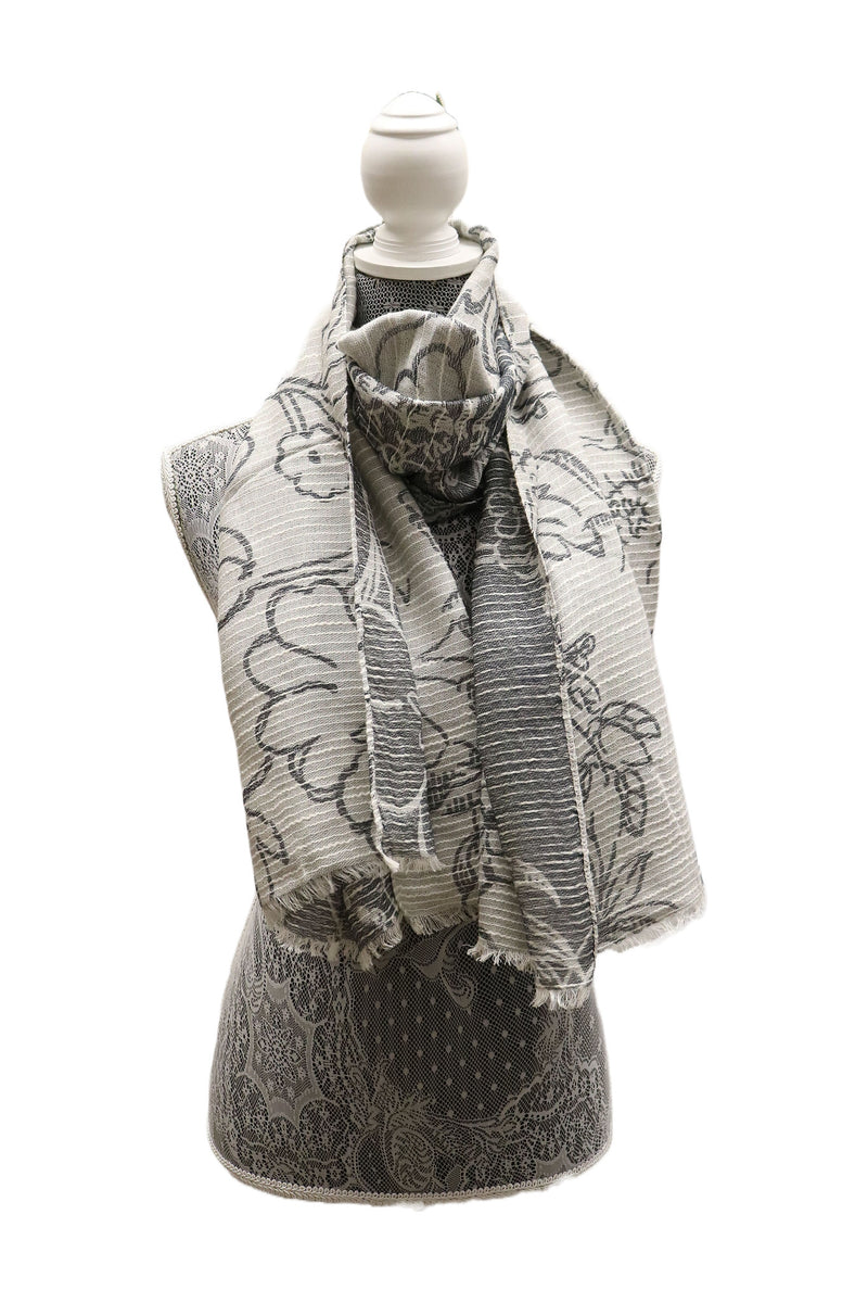 Home&Manor 100% Cotton and Polyester Scarf, Wrap, Throw, Shawl