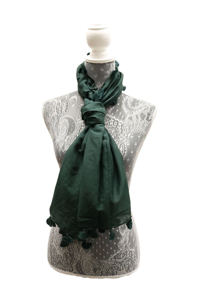 Home&Manor 100% Cotton and Polyester Scarf, Wrap, Throw, Shawl