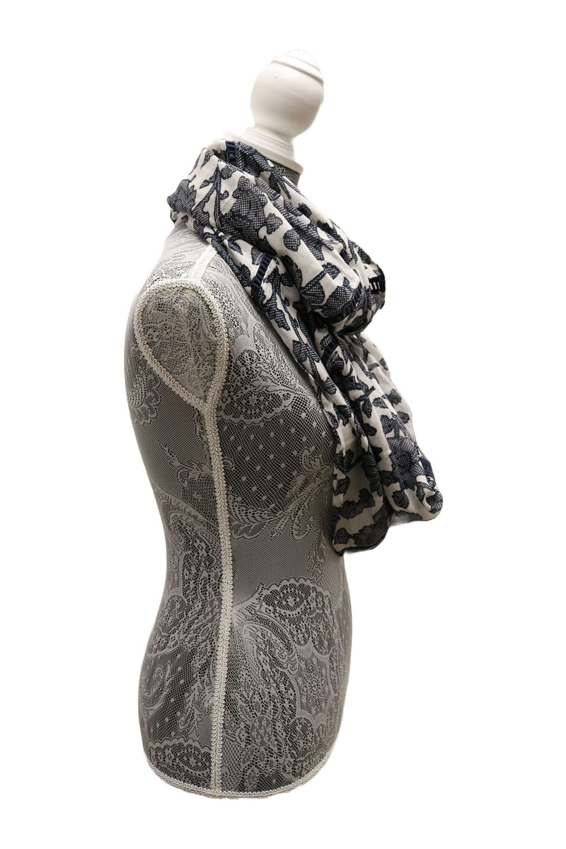 Home&Manor 100% Cotton and Polyester Scarf, Wrap, Throw, Shawl