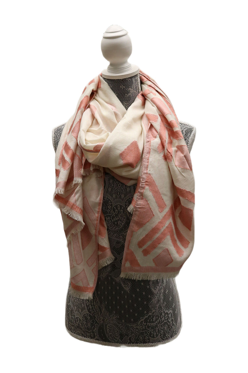 Home&Manor 100% Cotton and Polyester Scarf, Wrap, Throw, Shawl