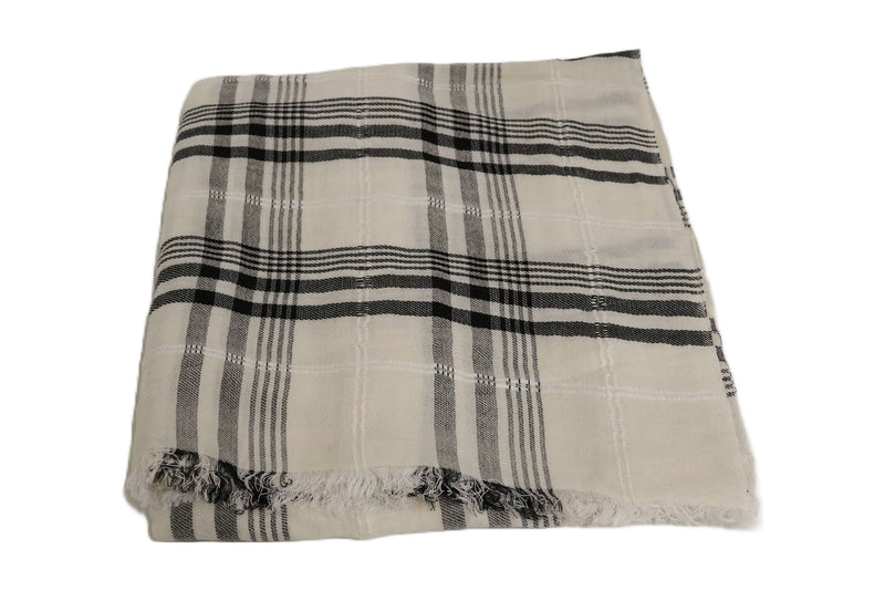 Home&Manor 100% Cotton and Polyester Scarf, Wrap, Throw, Shawl