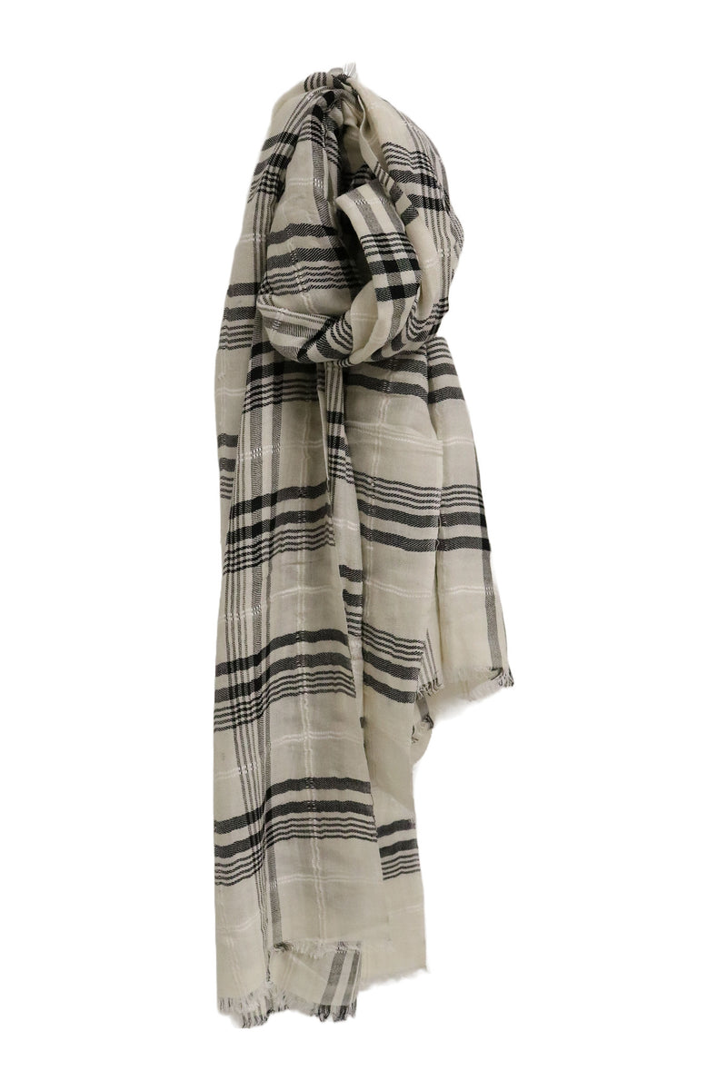 Home&Manor 100% Cotton and Polyester Scarf, Wrap, Throw, Shawl