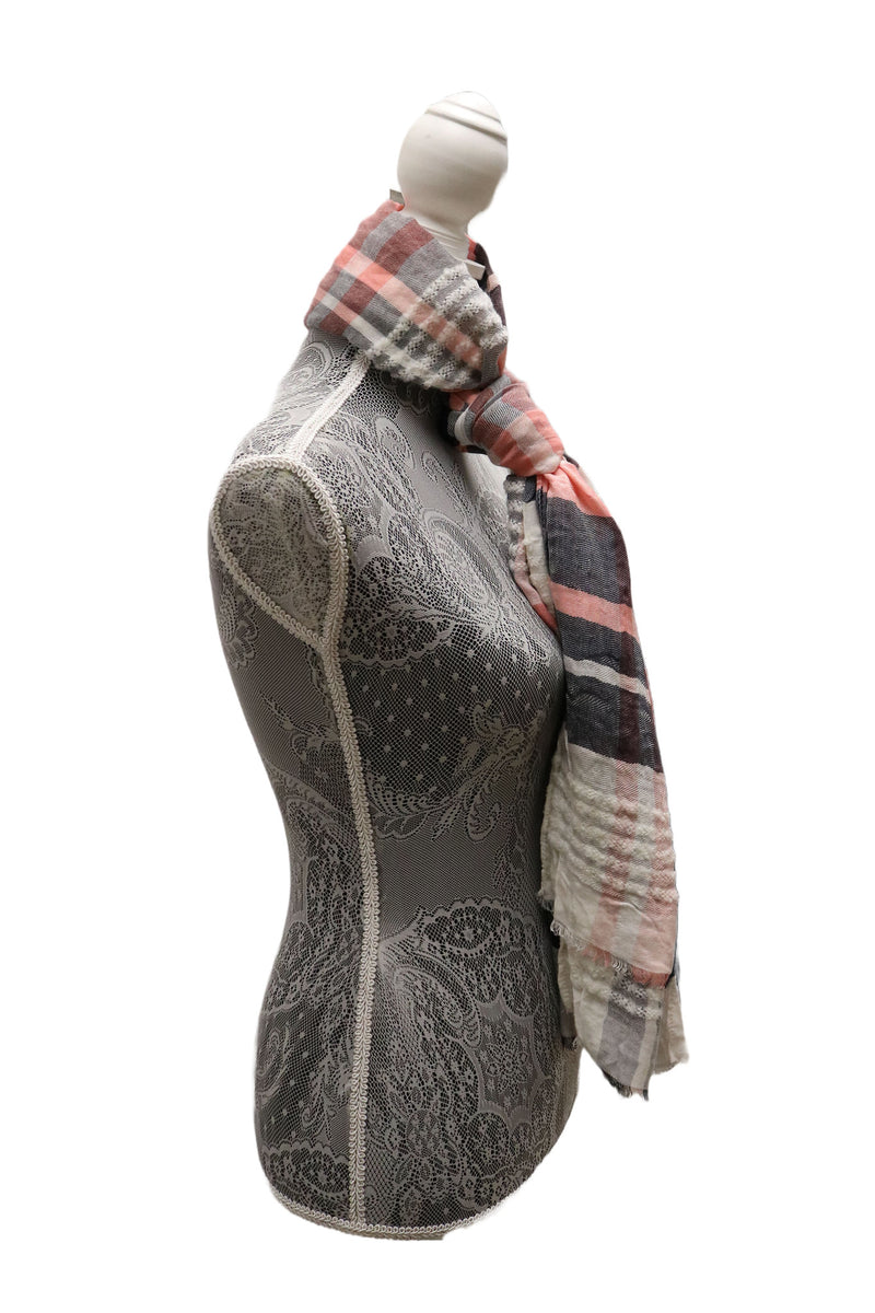 Home&Manor 100% Cotton and Polyester Scarf, Wrap, Throw, Shawl