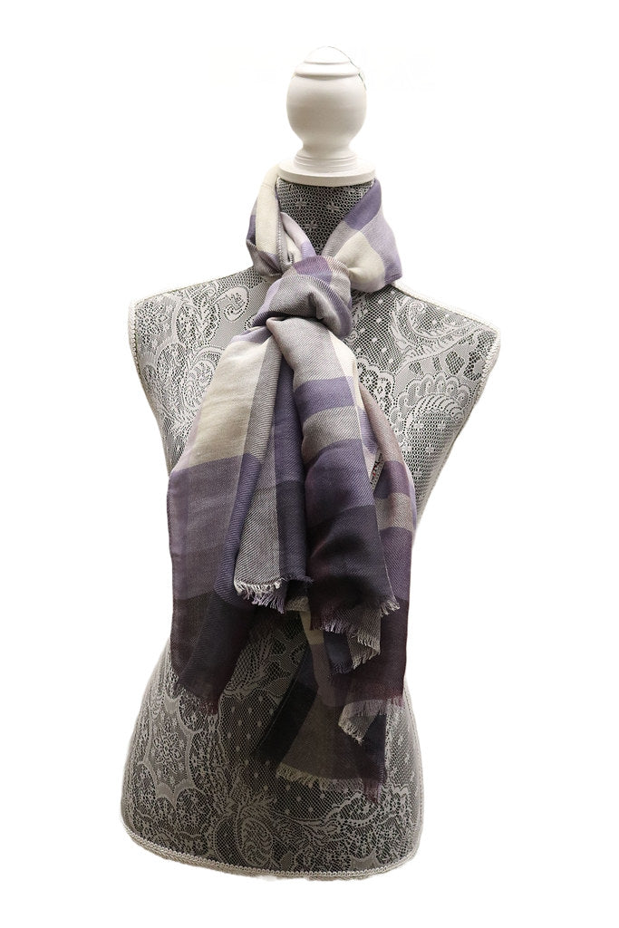 Home&Manor 100% Cotton and Polyester Scarf, Wrap, Throw, Shawl