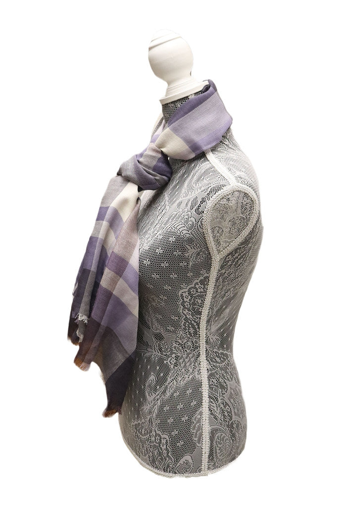 Home&Manor 100% Cotton and Polyester Scarf, Wrap, Throw, Shawl