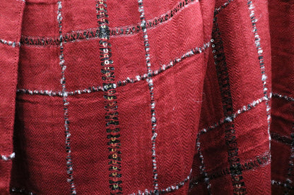 Home&Manor 100% Cotton and Polyester Scarf, Wrap, Throw, Shawl