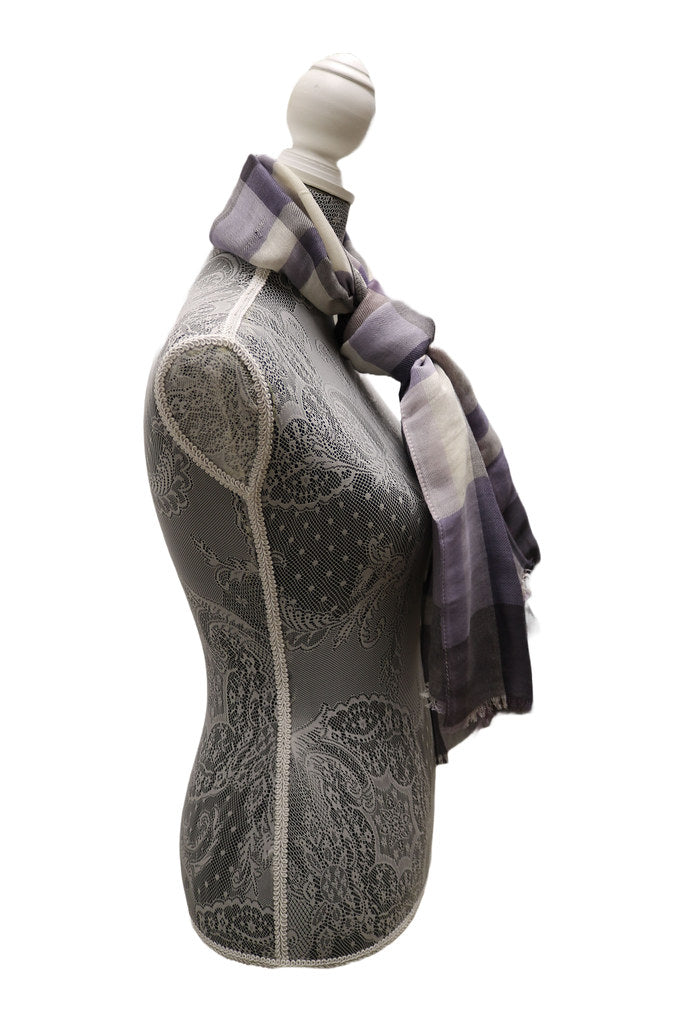 Home&Manor 100% Cotton and Polyester Scarf, Wrap, Throw, Shawl