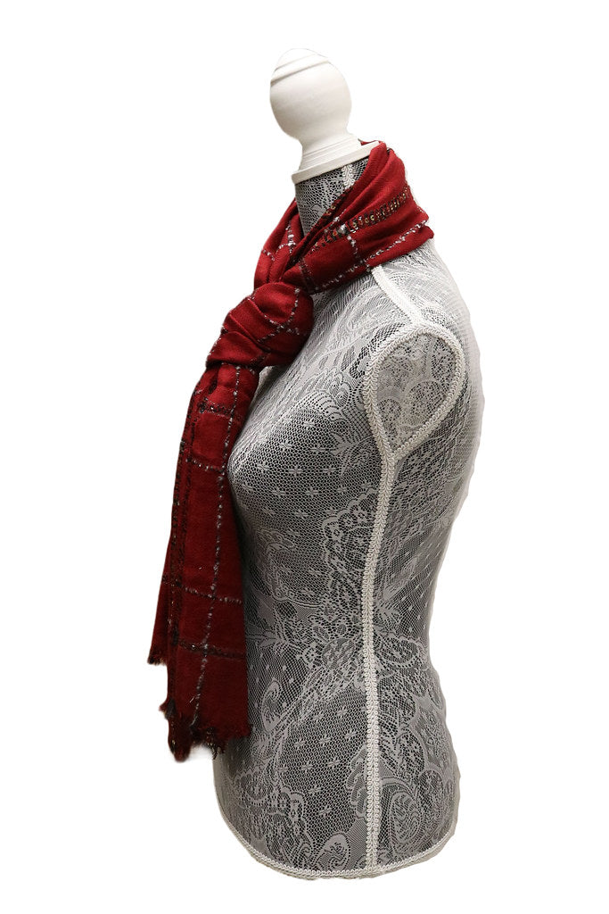 Home&Manor 100% Cotton and Polyester Scarf, Wrap, Throw, Shawl