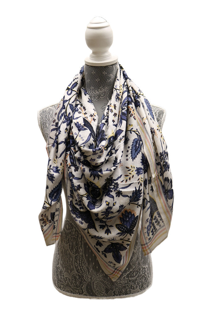 Home&Manor 100% Cotton and Polyester Scarf, Wrap, Throw, Shawl