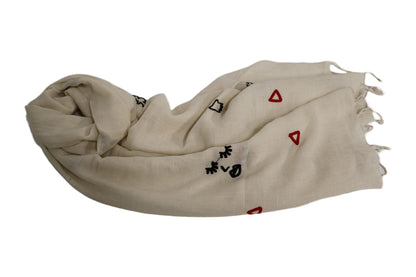 Home&Manor 100% Cotton and Polyester Scarf, Wrap, Throw, Shawl