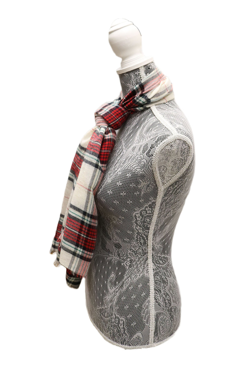 Home&Manor 100% Cotton and Polyester Scarf, Wrap, Throw, Shawl