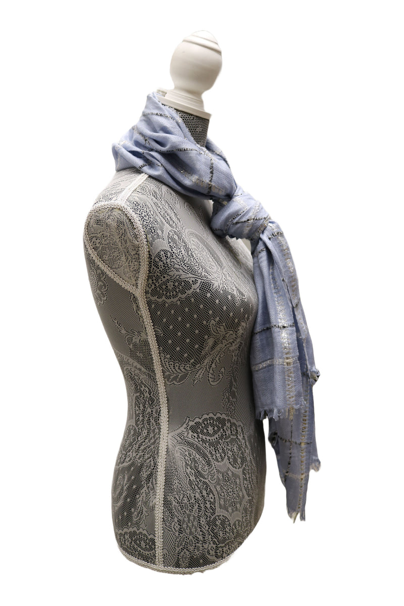 Home&Manor 100% Cotton and Polyester Scarf, Wrap, Throw, Shawl