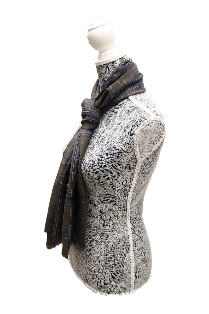 Home&Manor 100% Cotton and Polyester Scarf, Wrap, Throw, Shawl