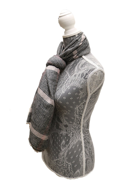 Home&Manor 100% Cotton and Polyester Scarf, Wrap, Throw, Shawl