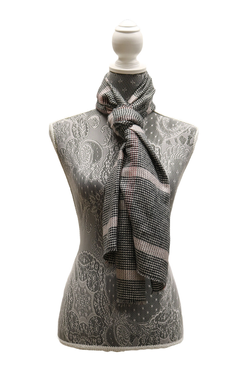 Home&Manor 100% Cotton and Polyester Scarf, Wrap, Throw, Shawl