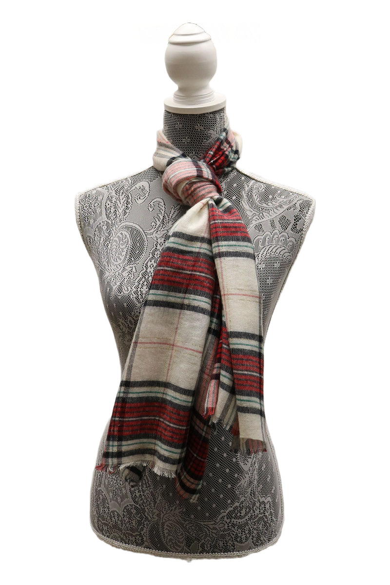 Home&Manor 100% Cotton and Polyester Scarf, Wrap, Throw, Shawl