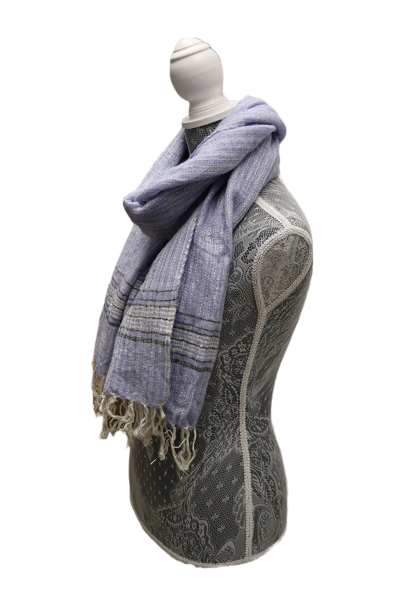 Home&Manor 100% Cotton and Polyester Scarf, Wrap, Throw, Shawl