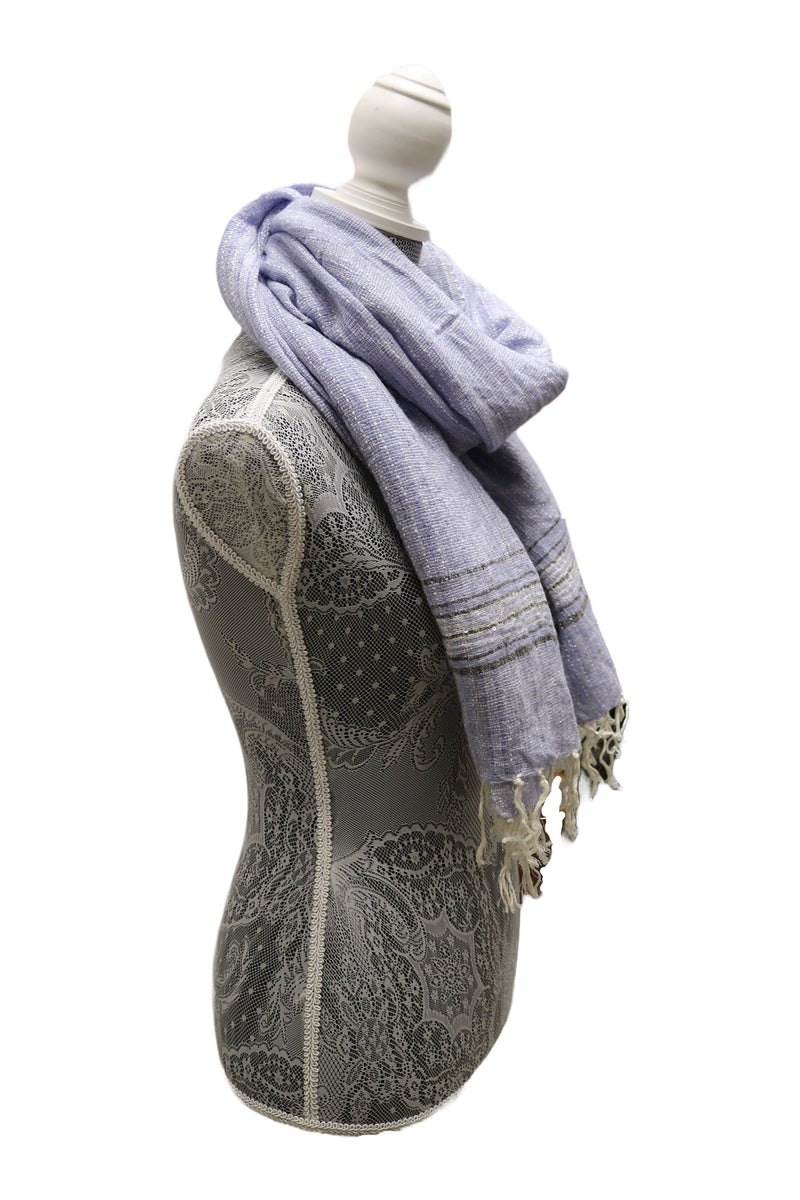 Home&Manor 100% Cotton and Polyester Scarf, Wrap, Throw, Shawl