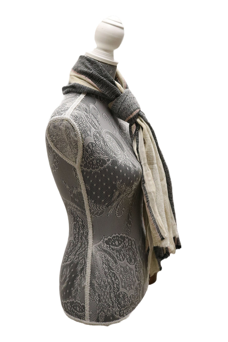 Home&Manor 100% Cotton and Polyester Scarf, Wrap, Throw, Shawl