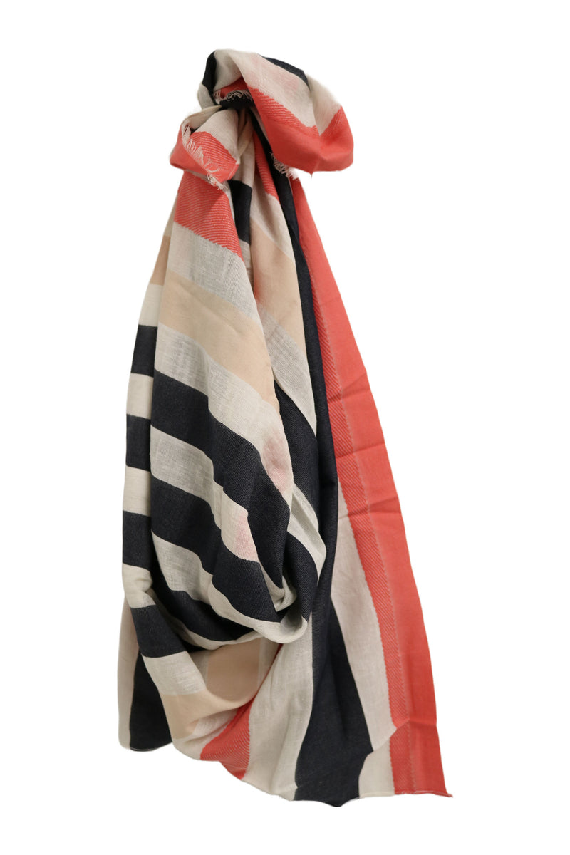 Home&Manor 100% Cotton and Polyester Scarf, Wrap, Throw, Shawl