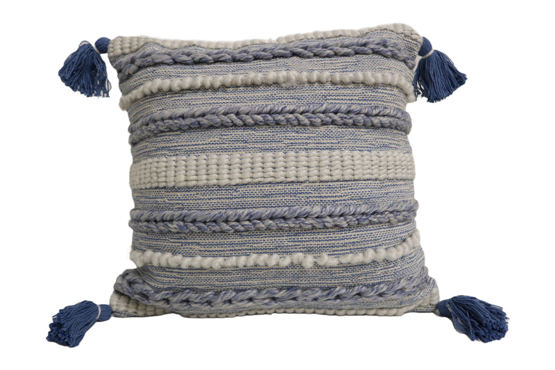 Auxerre Wool & Cotton Designer Throw Pillow