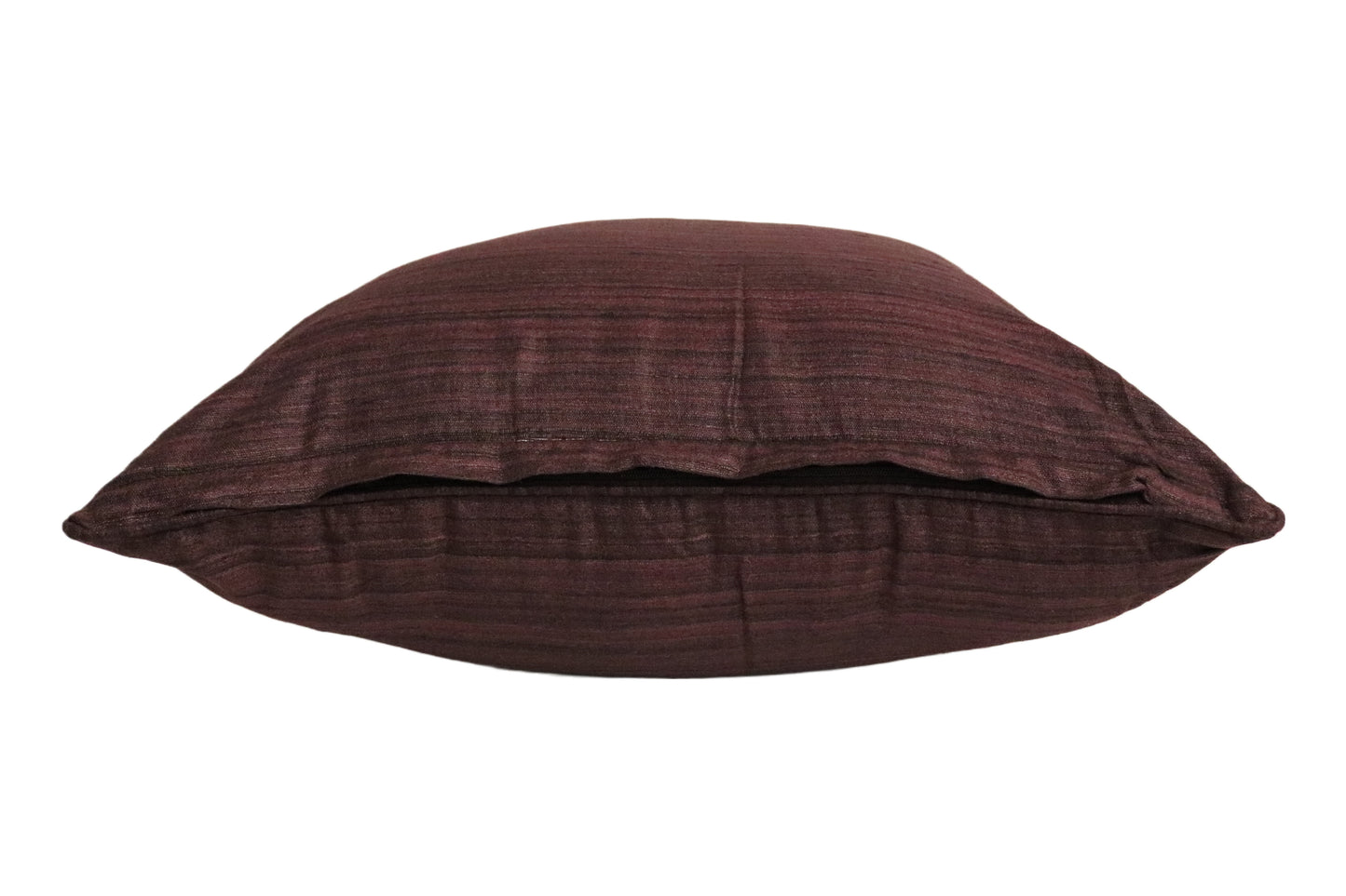 Raw Silk Throw Pillow 18" Dark Brown