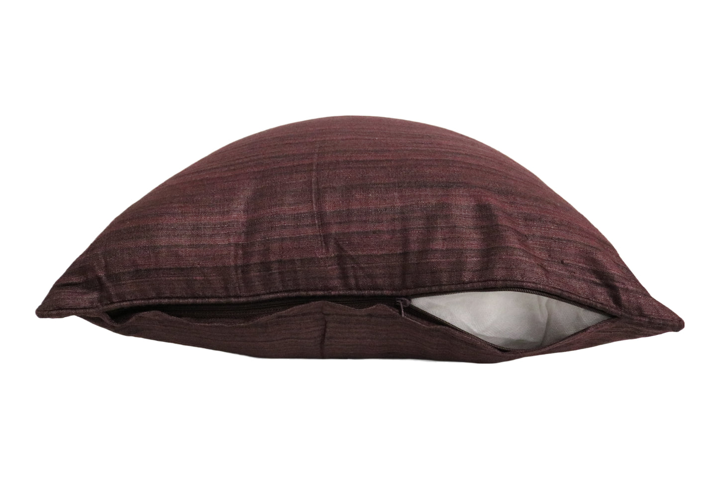 Raw Silk Throw Pillow 18" Dark Brown