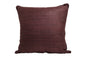 Raw Silk Throw Pillow 18" Dark Brown