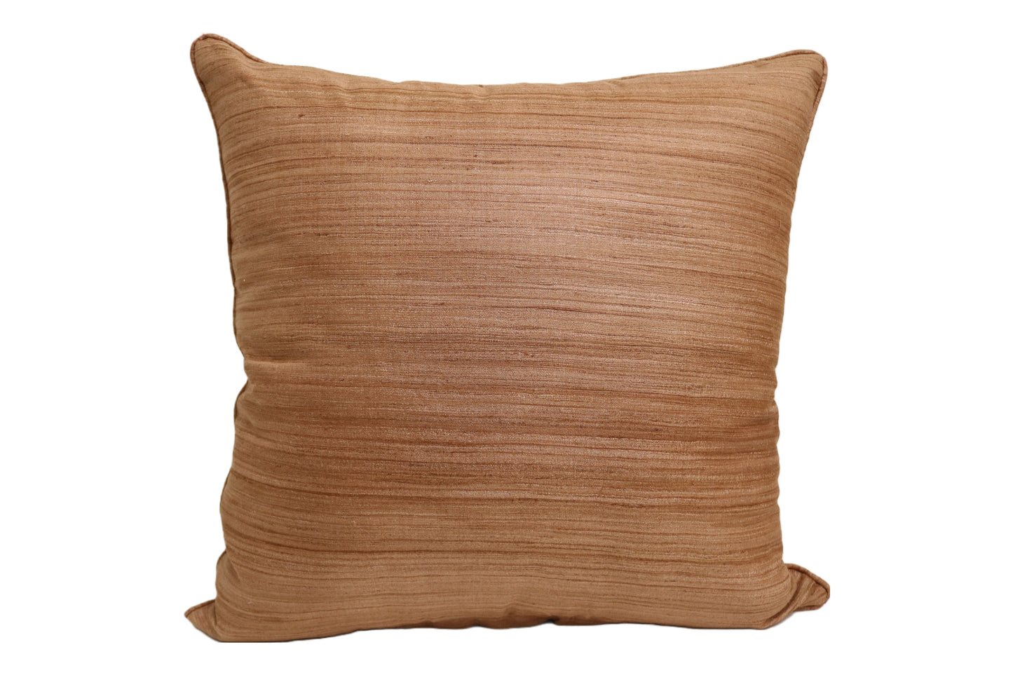 Raw Silk Throw Pillow 18" Light Tan
