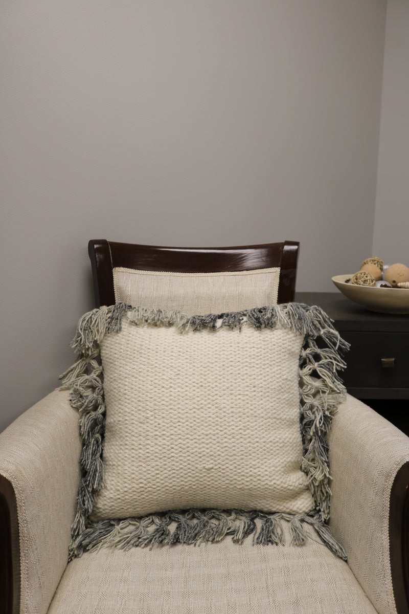 Royan Wool & Cotton Designer Throw Pillow