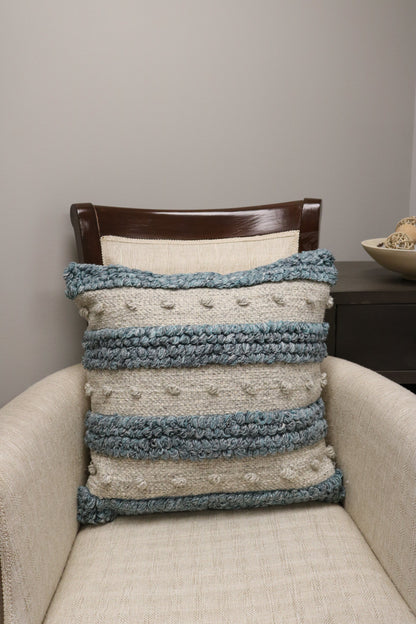 Vichy Wool & Cotton Designer Throw Pillow