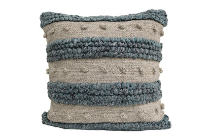 Vichy Wool & Cotton Designer Throw Pillow