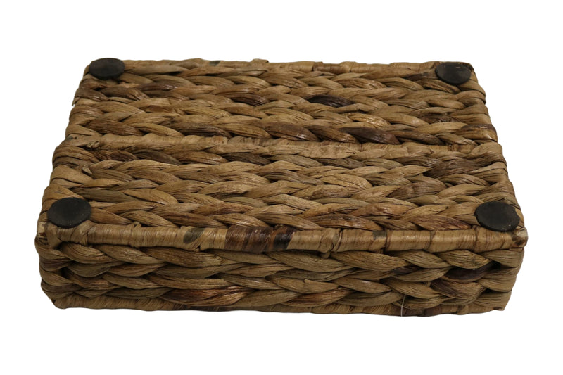 Home&Manor 11" Rectangular Sea Grass Fruit Basket