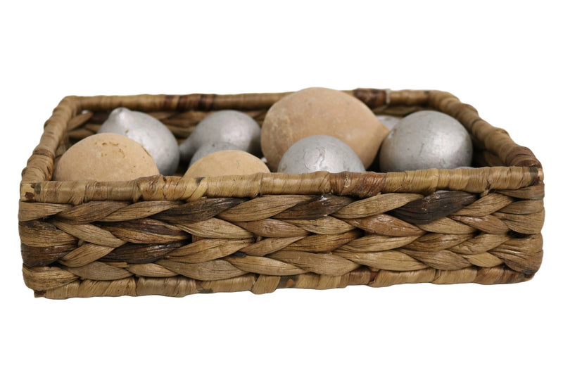 Home&Manor 11" Rectangular Sea Grass Fruit Basket