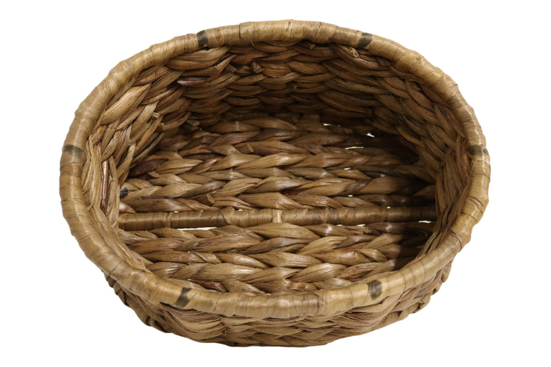 Home&Manor 11" Oval Sea Grass Fruit Basket