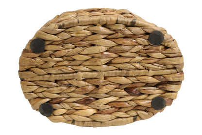 Home&Manor 11" Oval Sea Grass Fruit Basket