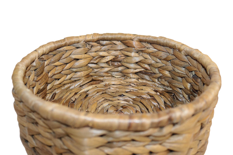 Home&Manor 11" Round Sea Grass Fruit Basket