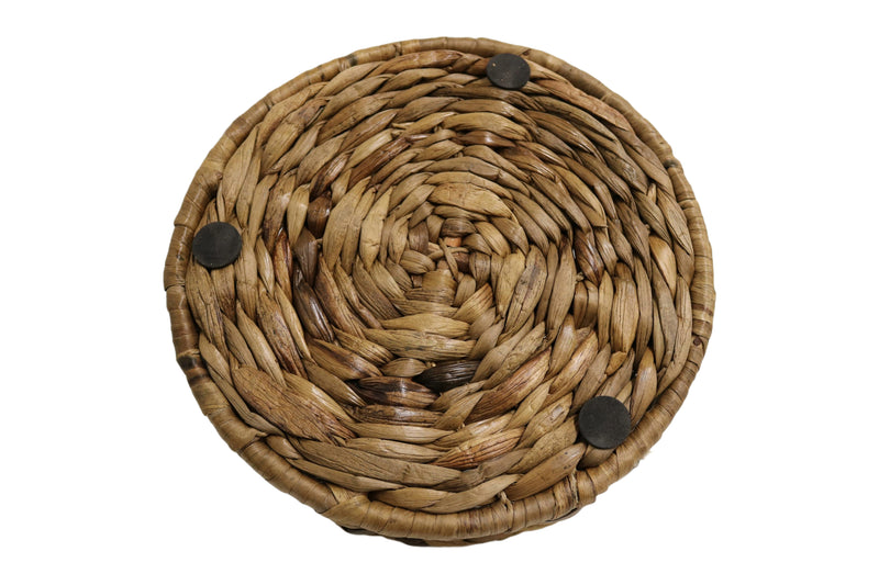 Home&Manor 11" Round Sea Grass Fruit Basket